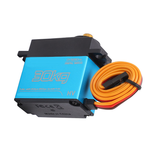 RC 30KG Servo Quick Response Aluminiumlegering 180 grader Vattentät Digital Servo med metallarm för RC Bilbåt Robot Blå