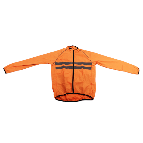 Cykeljacka Polyester Andas vindtät Vattentät reflekterande jacka för motorcykelcykling Orange 2XL