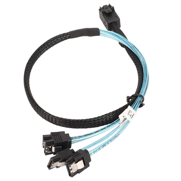 12GBPS Mini SAS HD SFF 8643 til 4 SATA 3.0 Kabel PVC Dual Channel 7P Server Harddisk Array Data Line 1m / 3.3ft