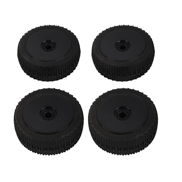 4 kpl RC-kumirenkaita, vahva pito, korkea kulutuskestävyys, joustavat 17 mm:n pyörät Redcat Blackille