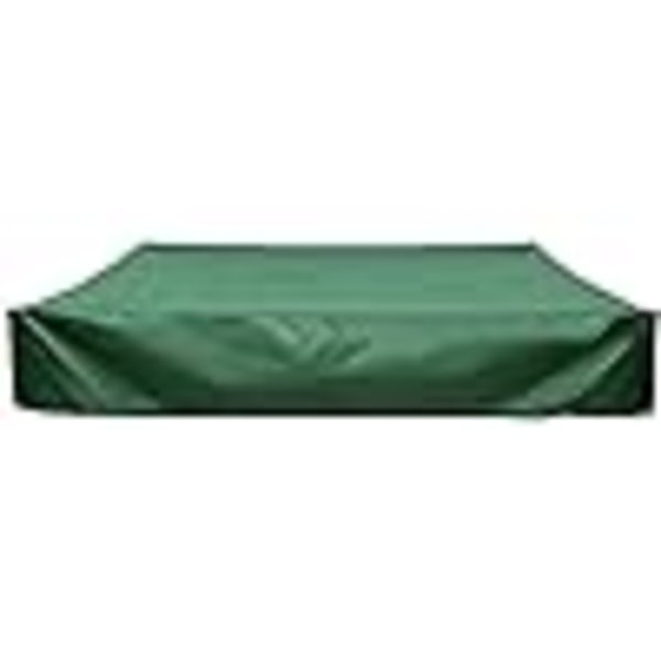Rektangelgrønn utendørs sandkasse sandkassetrekk Oxford klut vanntett støvtett, for utendørs hagemøbeltrekk 150*150*20cm
