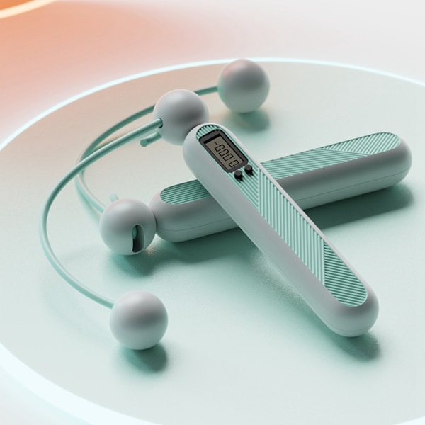Digitalt tællende sjippetov med tæller til Fitness Body Sculpting Blåt langt reb