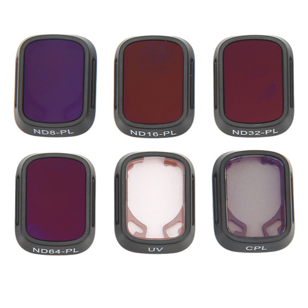 6 stk. Dronekameralinsefilter Vandtæt optisk glas UV CPL ND8PL ND16PL ND32PL ND64PL Dronefilter til MINI 3PRO