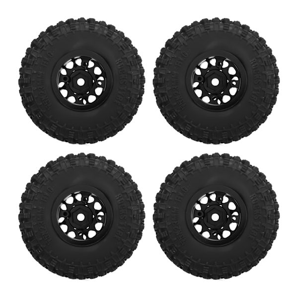 4 KPL RC pyörät ja renkaat alumiiniseosta Sopii TRAXXAS 1/18 TRX4M kauko-ohjattavaan autoon musta