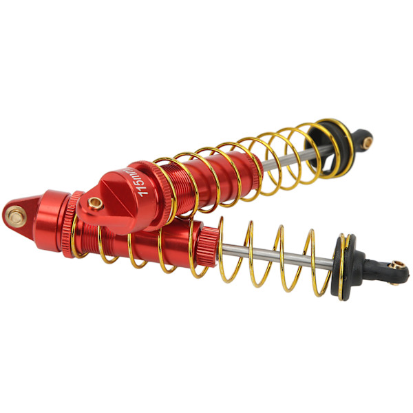 RC Stötdämpare Oljetryck Justerbar RC Dämparsats med fjädrar för Axial SCX10 90046 AXI03007 1/10 RC Bandbil 115mm Röd