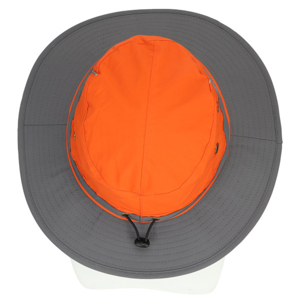 UPF50+ fiskehat med reflekterende stribe Mesh-ventiler Justerbar solhat med bred skygge til udendørs klatring i bjergbestigning Orange