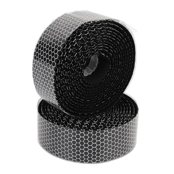 Sykkelstyretape PU-lær Honeycomb Pustende sykkelhåndtak Wraps med rygglim for landeveissykler Hvit