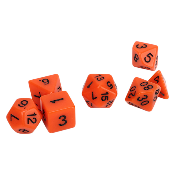 21st polyedrisk tärningsset enfärgad plast antioxidation Pedagogisk rollspelstärning för Game Orange
