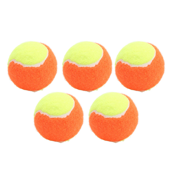 5 stk. 6 cm gummi tennisbolde Elastiske squashbolde trykaflastningsbolde til træningsunderholdning Orange