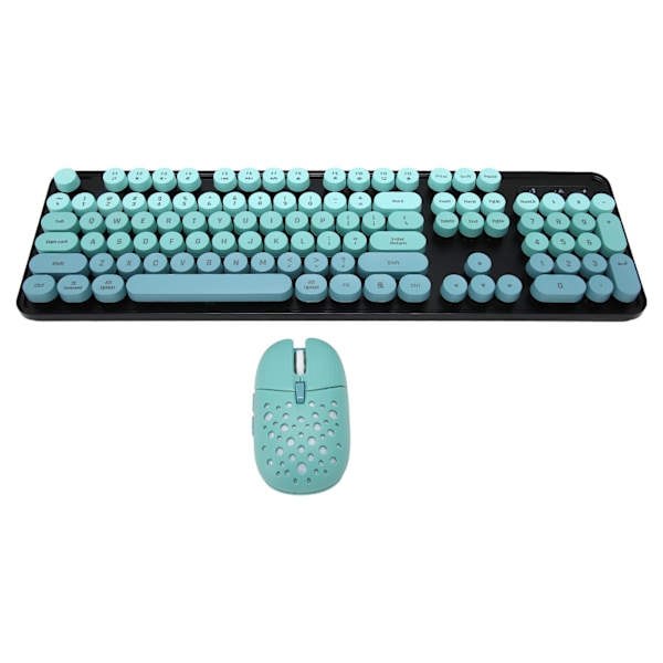 Trådlöst tangentbord och mus-combo 2.4G Trådlöst läge Enkel användning Retro Punk-tangentbord med 3 DPI Justerbar gamingmus Blandad färg Blå