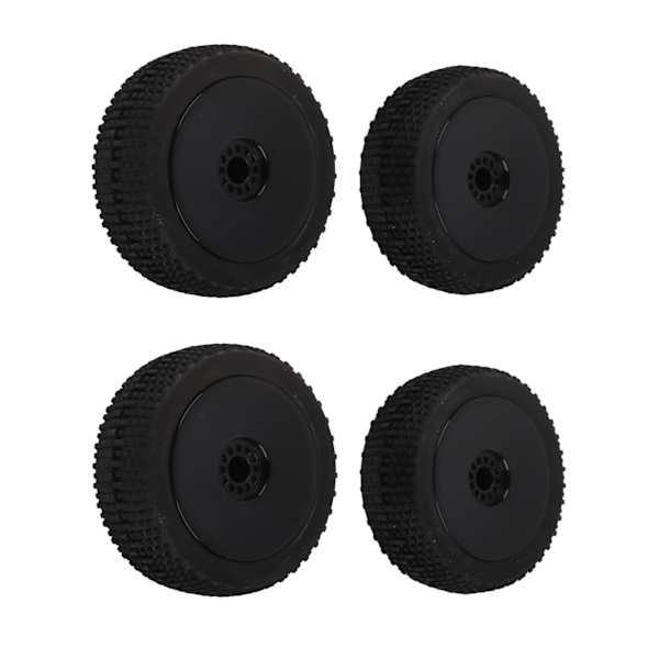 4 kpl RC-kumirenkaita, vahva pito, korkea kulutuskestävyys, joustavat 17 mm:n pyörät Redcat Blackille