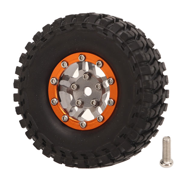 RC Renkaat Kumi Kestävä Vakaa Joustava Vaihto RC Varaosarenkaat SCX24 RC Auto Tarvikkeet Oranssi Harmaa