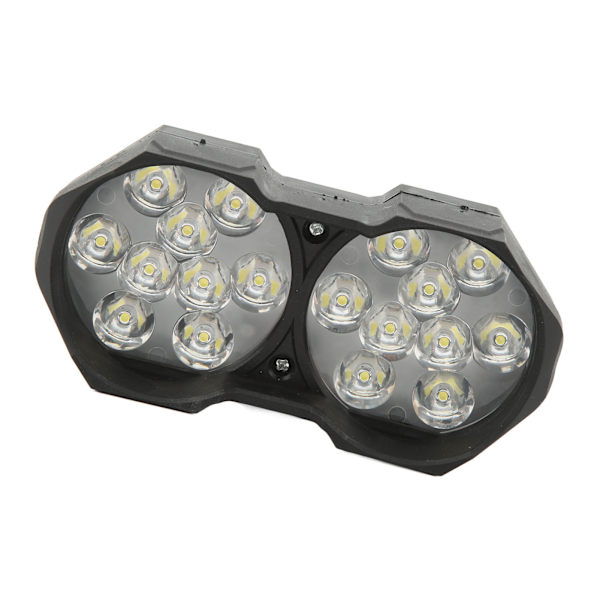 Universel elcykel Dobbeltlys elcykelmodifikationslampe dobbelt hoved 12V-100V