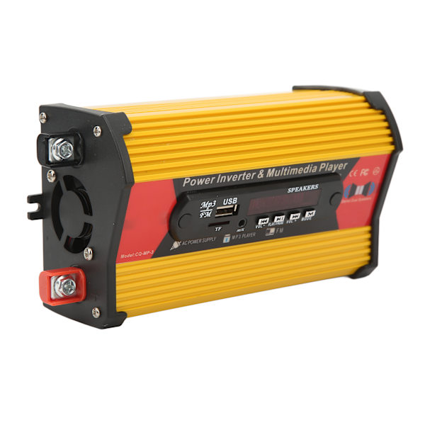 300W Modifisert Sinusbølge Bilinverter Dobbel USB LED-Display Bilstrømomformer med Multifunksjonell Spiller Sigarettenner 12V til AC 230V