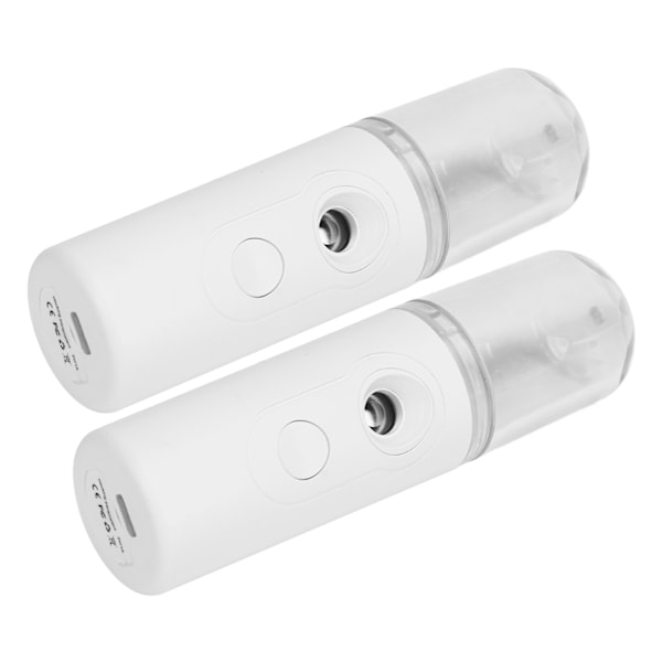 2 kpl Kannettava Nano Kasvohöyrystin Mini Kasvohöyrystin USB-ladattava sumutin 30 ml näkyvä vesisäiliö ihonhoitoon