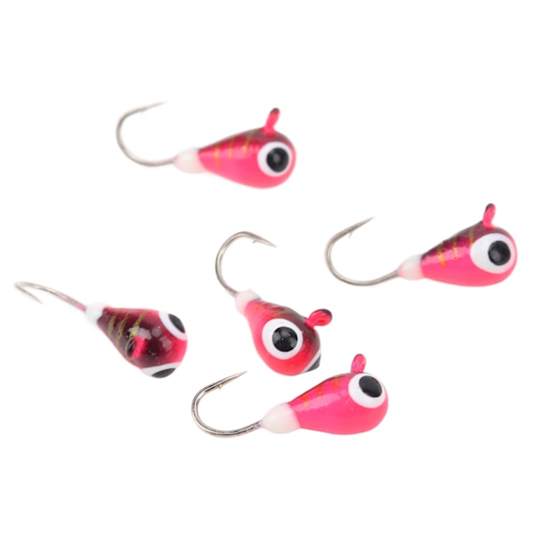 5 stk. Vinterisfiskeri Jigs Kit til basaborre Crappie Micro Isfiskekroge lokker 4MM