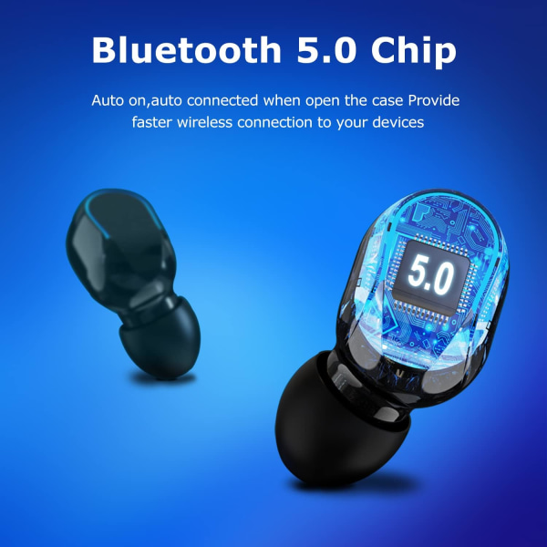 Langattomat nappikuulokkeet, Bluetooth 5.1 -kuulokkeet Langattomat mini-korvakuulokkeet ENC-melua vaimentavalla mikrofonilla