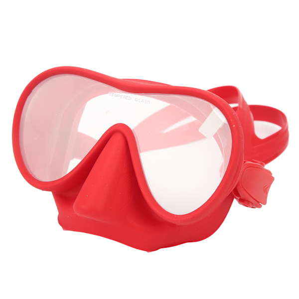 Dykglasögon Anti-dimma Snorkeldykmask i härdat glas med silikonrem Vikbar panoramautsikt Simglasögon Röd