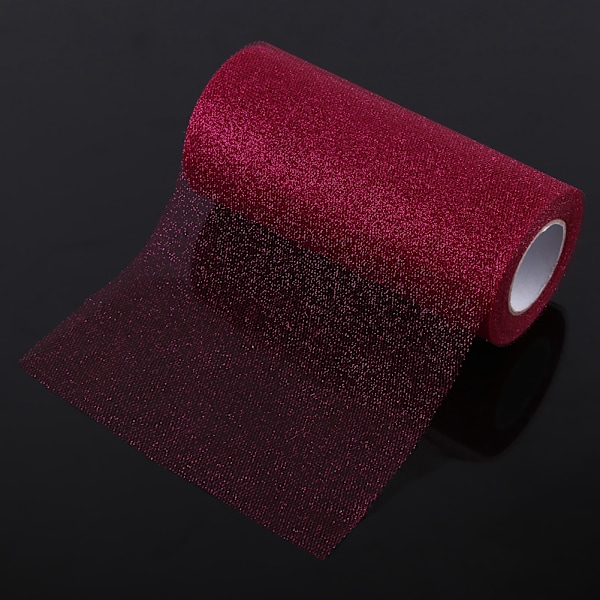 Burgundy Glitter Tyll Roll - Glittrande bröllopsfestdekor