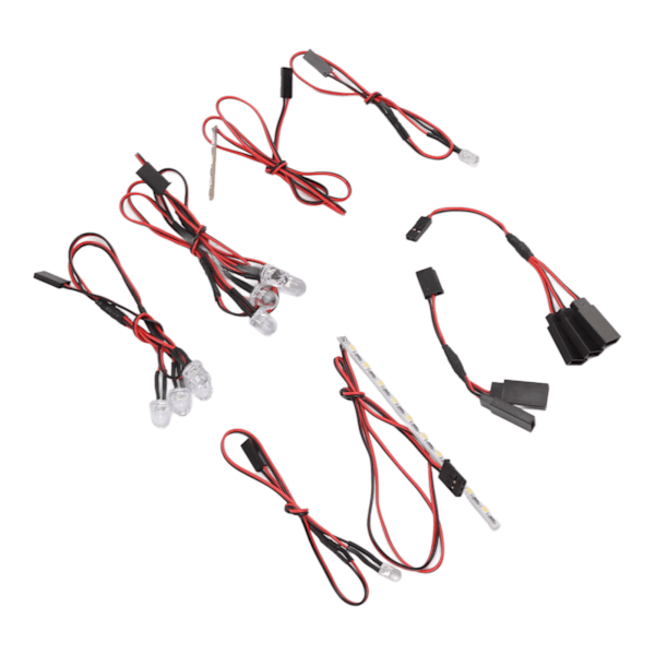 RC Front Baklysstang Hvit Rød Gul LED-lys Frontlykt Baklyslysstang For ZD Racing MX07 4WD 1/7 RC