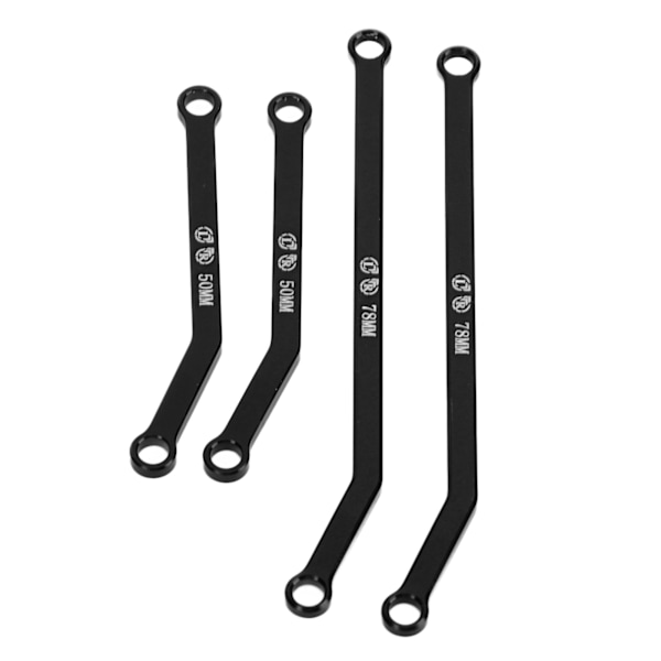 RC chassisled sæt aluminiumslegering RC nedre led til AXIAL 1/24 SCX24 erstatning sort