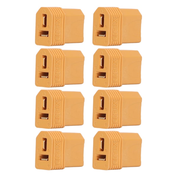8kpl RC XT60 uros - T naaras adapteri, yksiosainen kupari, kevyt, universaali XT60 adapteri RC-autoihin, lentokoneisiin ja veneisiin