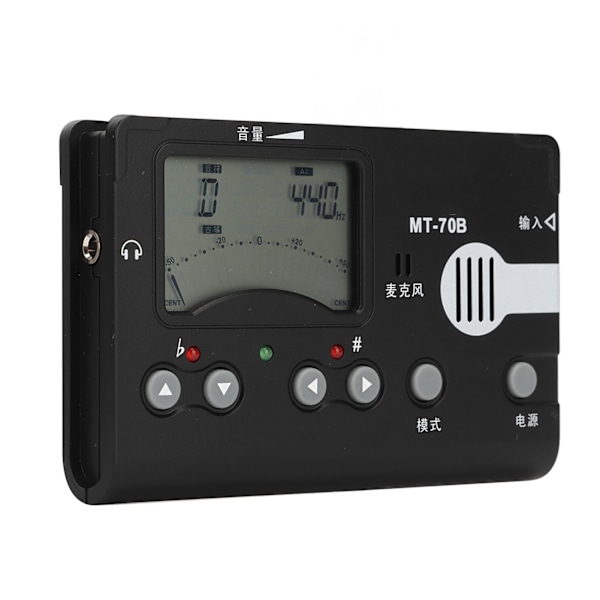 MT 70B Digital Metronom Tuner Tongenerator Guzheng Tuner med stor LCD-skärm