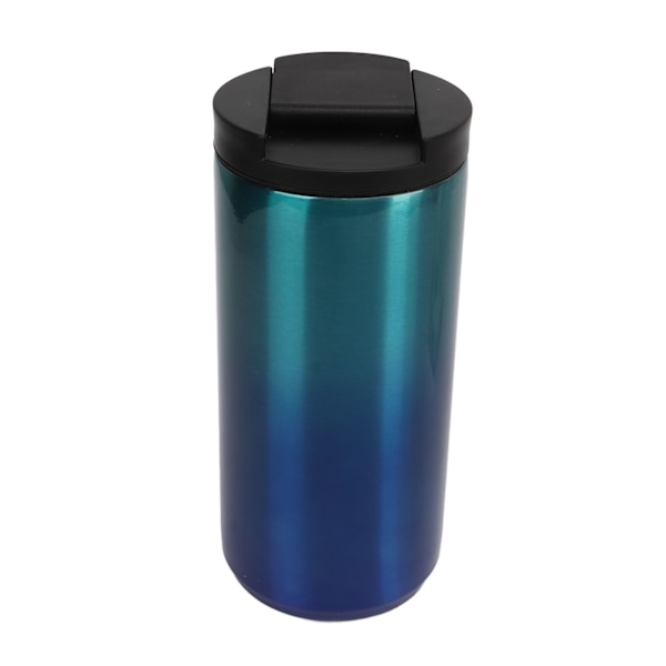 Isolerad kaffemugg Rostfritt stål Stor kaliber Gradient Färg Antisladd isolerad vattenflaska 350ML Gradient Blå