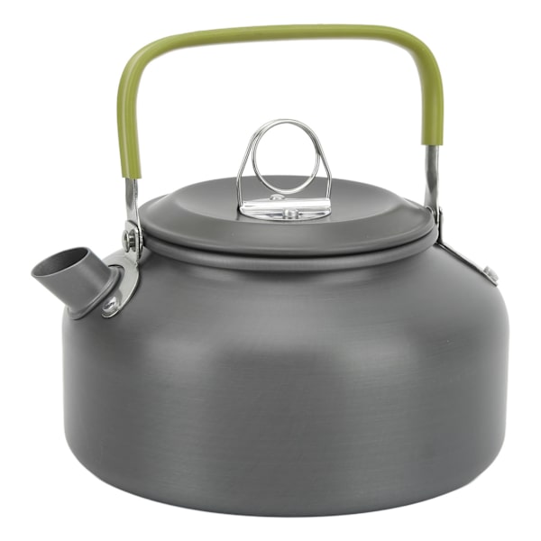 Camping Köksredskap Mess Kit Bärbar Camping Matlagning Set för Backpacking Pot Pan Tekanna Vikbar Gaffel Kniv Sked Kit Svart