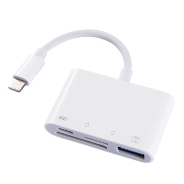 Minneskortsadapter med laddningsport Plug and Play 14 i 1 för IOS till SD TF USB Laddningskortläsare