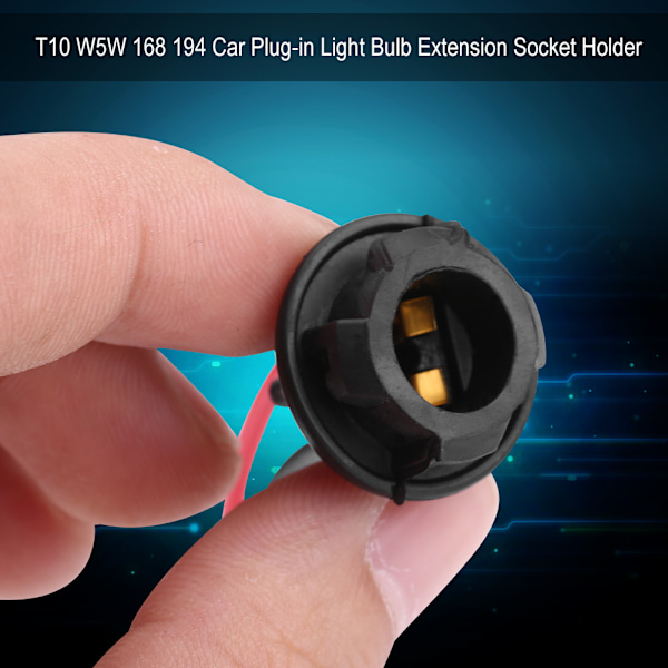 2 stk T10 W5W 168 194 Bil Pære Forlengelses Sokkel Holder Kontakt Myk Gummi