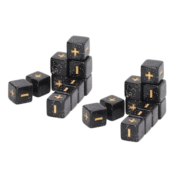 20 kpl 16 mm noppasetti Matemaattiset operaatiot Miinus plus lelut lapsille Luokkahuoneen opetusmateriaalit Musta