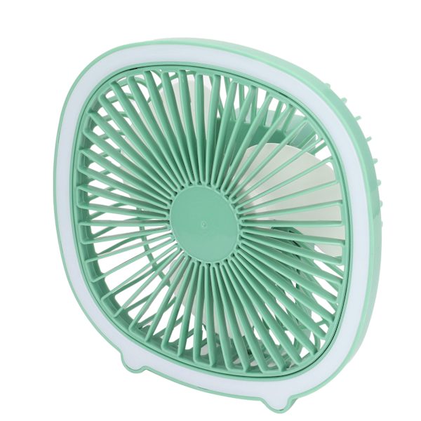 Pöytätuuletin Power säädettävä matalan melun latautuva Mini kannettava pystysuora riippuva tuuletin LED-valolla Mint Green