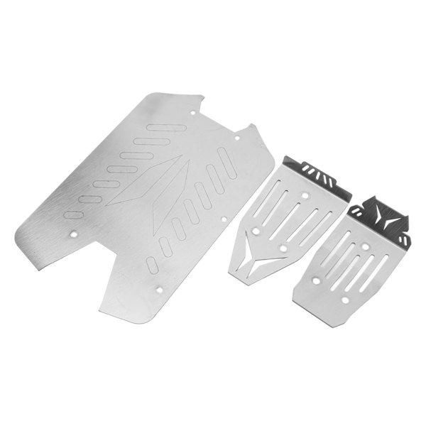 RC Skid Plate Rustfrit stål RC Chassis Armor Guard til Big Rock 1/10 RC Biler Sølv Udendørs