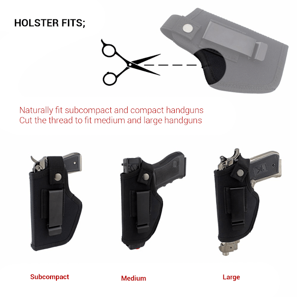 Skjult Bæreholster Midje Håndvåpen Elastisk Holder for Pistoler