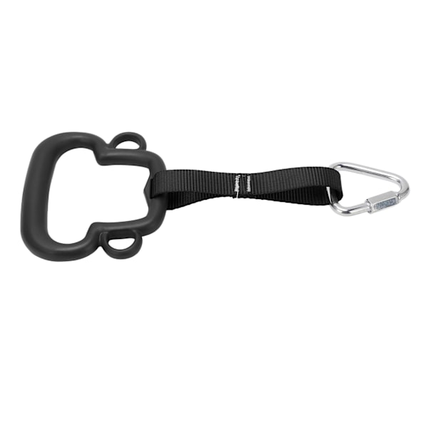 Gymnastikring til børn ABS Monkey Style Pull Up Ring med hængestrop Udendørs Børneklatreudstyr Sort