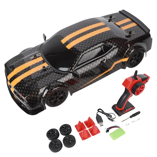 RC Drift Auto 2,4 GHz Kaukosäädin 4-pyöräinen monisuuntainen ajo Etuvalot RC Kilpa-auto Lelu Yksittäinen akku