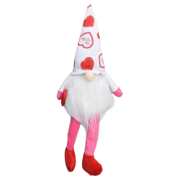 Plysj Gnomes Leke Valentinsdag Nydelig Gnome Dukke Ornamenter Dekorasjon Julegave til barn VoksenHvit