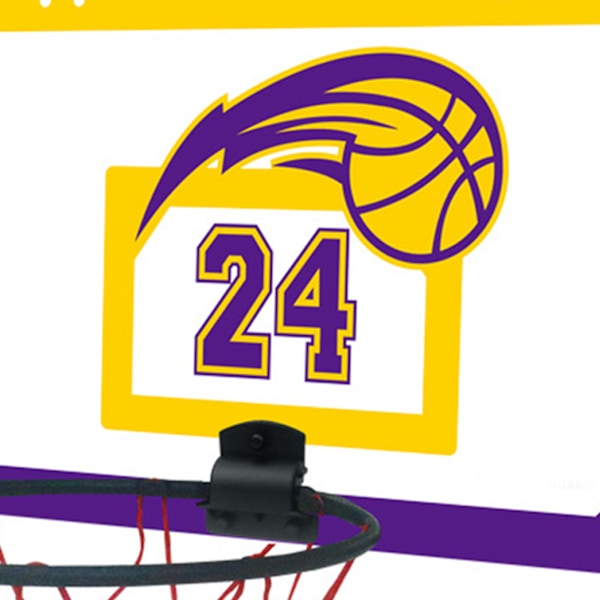 Veggmontert basketkurv nummer 7 Basketkurvsett for innendørs utendørs gutter Jenter Tenåringer for Lakers