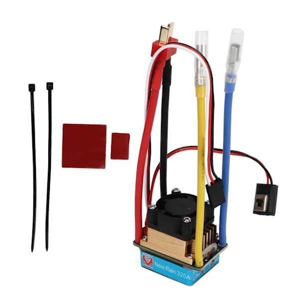 320A dubbelvägs dubbelriktad borstad ESC med fläkt 3A 5V 3 lägen Vattentät Universal Multiple Protection RC Båt ESC 1 till 1
