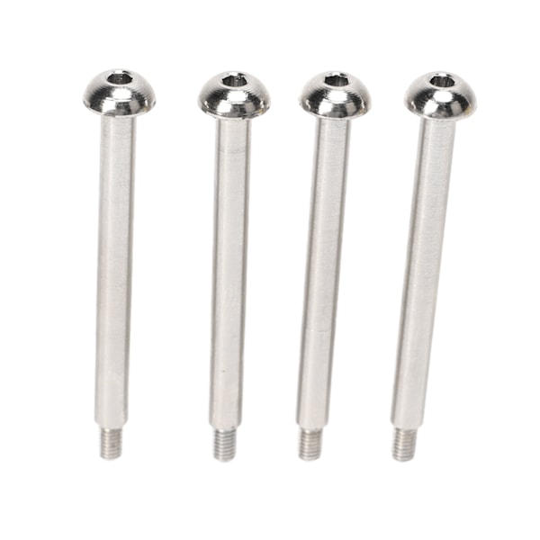 4 stk RC Nedre Hengselstift Stål Aluminiumlegering RC Hengselstift med M3 Mutter for ARRMA 1/7 1/8 Series Sølv
