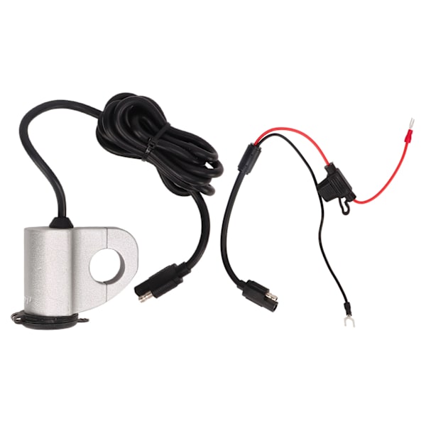 Motorcykel USB-laddare Vattentät 12V Strömadapter Digital Display Spänning med Switch