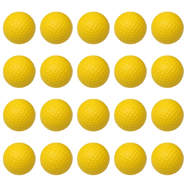 42,6 mm golfboll PU mjuk monolager golfträningsboll för inomhusträning Tillbehör Gul 20st