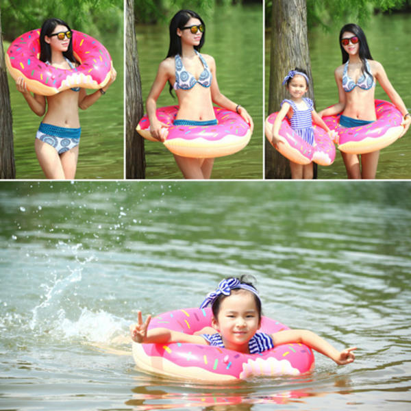 2 stk. badering til voksne pool donut form fortykket PVC oppustelig 120cm L