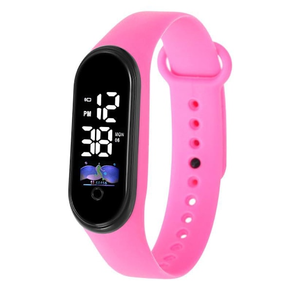 Touch elektronisk klocka LED-klocka barn tecknad vattentät armbandsklocka student sport