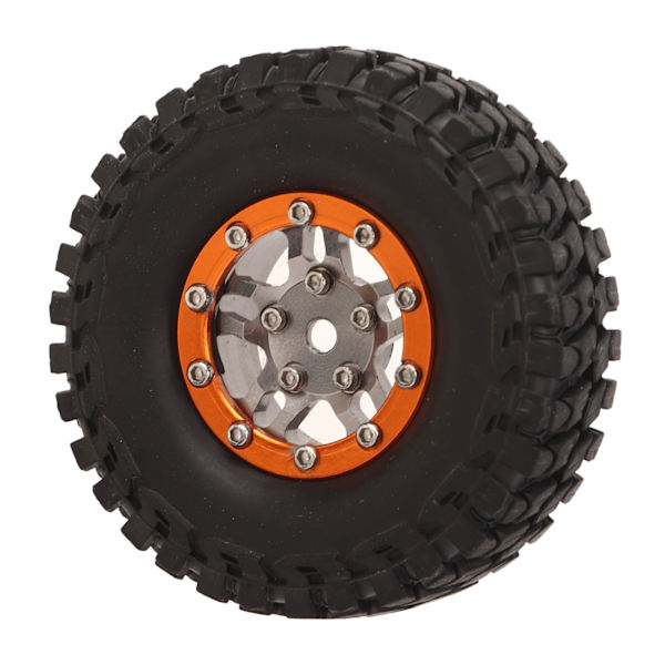 RC Renkaat Kumi Kestävä Vakaa Joustava Vaihto RC Varaosarenkaat SCX24 RC Auto Tarvikkeet Oranssi Harmaa