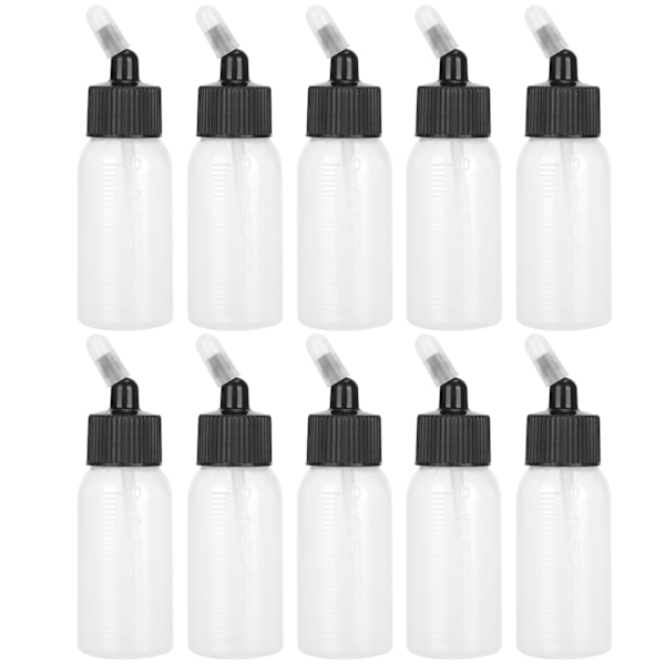 30 ml Airbrush-flaskor - Set med 10 korrosionsbeständiga pigmentbehållare för dubbelverkande sifonsprutpistoler