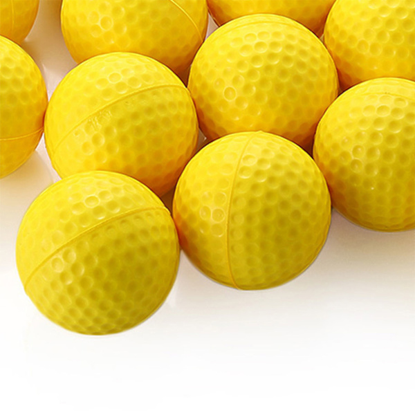 42,6 mm golfboll PU mjuk monolager golfträningsboll för inomhusträning Tillbehör gul 12 st.