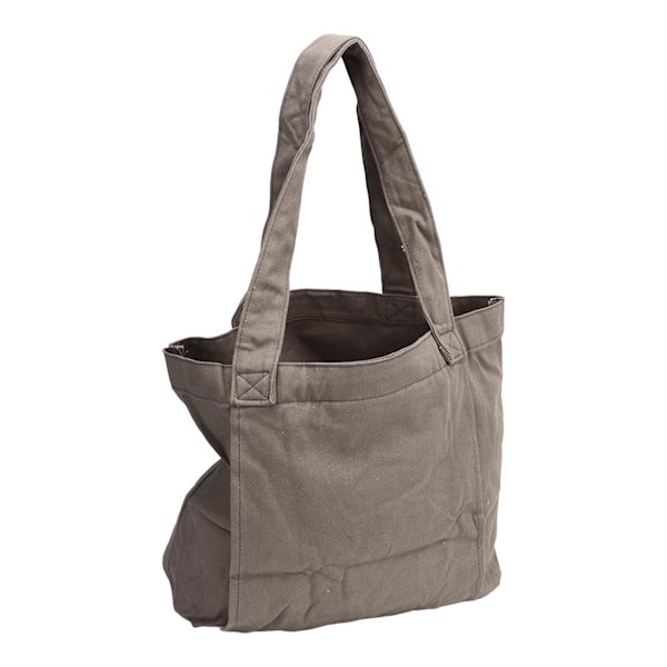 Yogamåtte Bæretaske Bærbar opbevaring Canvas Carryall Skuldertaske 2 lag med lynlås Grå