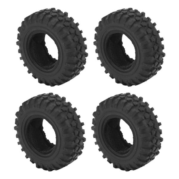 4 STK RC Crawler dæk 1,25 tommer fleksibelt slidstærkt RC gummidæk til SCX24 1/24 RC biler